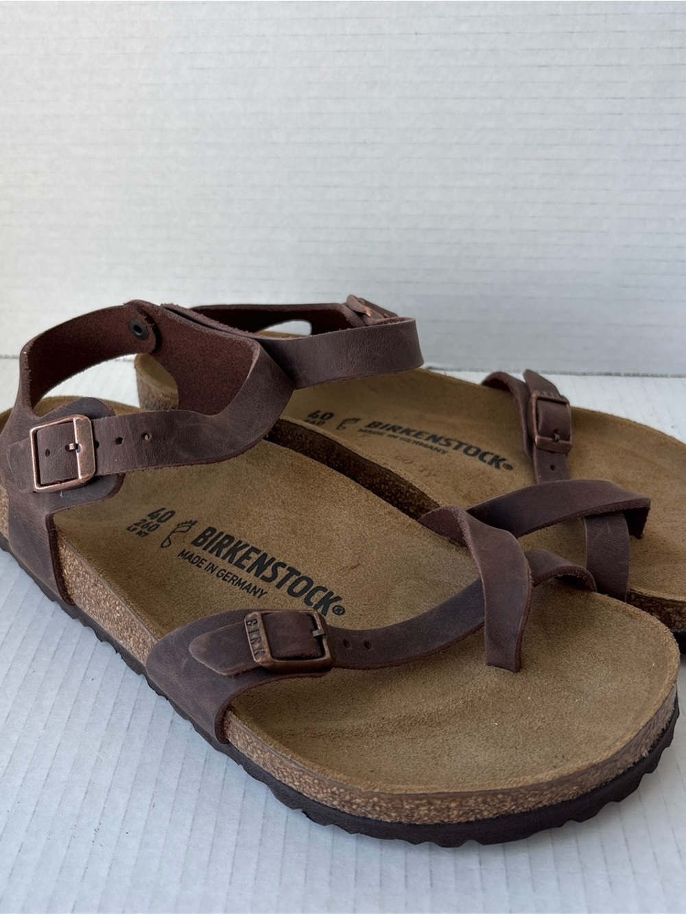 Birkenstock Kids Brown Leather Strappy Sandals